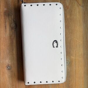 White Studded Wallet